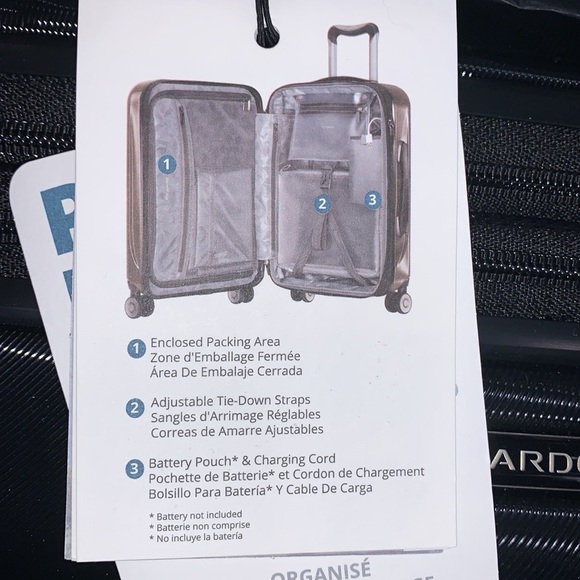 Ricardo Hardside Lightweight Carry On 350o Spinner Luggage Including Accessories - Picture 11 of 16